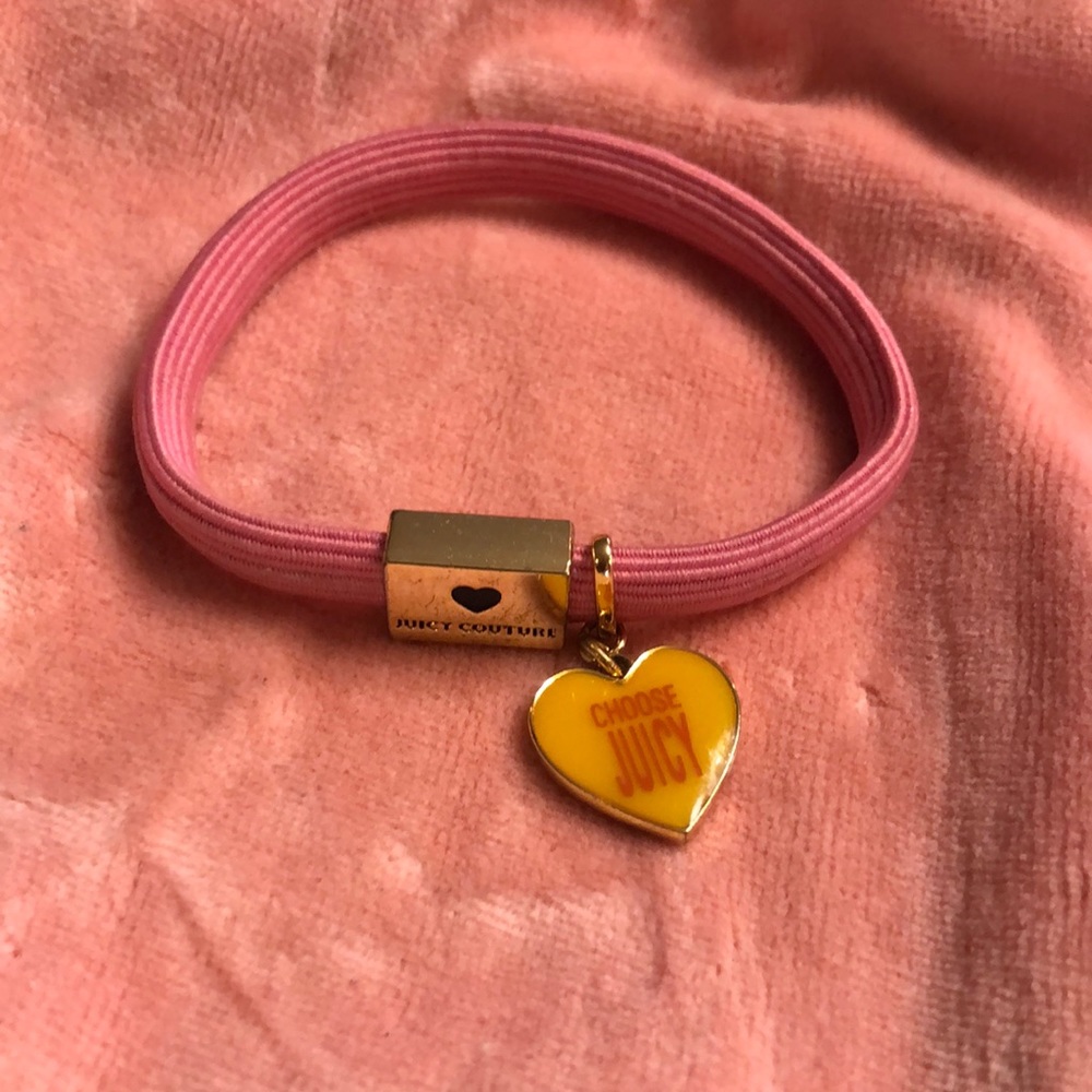 Juicy couture elastic hair bracelet tie